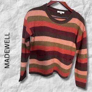 {Madewell} Striped Crew Neck Sweater